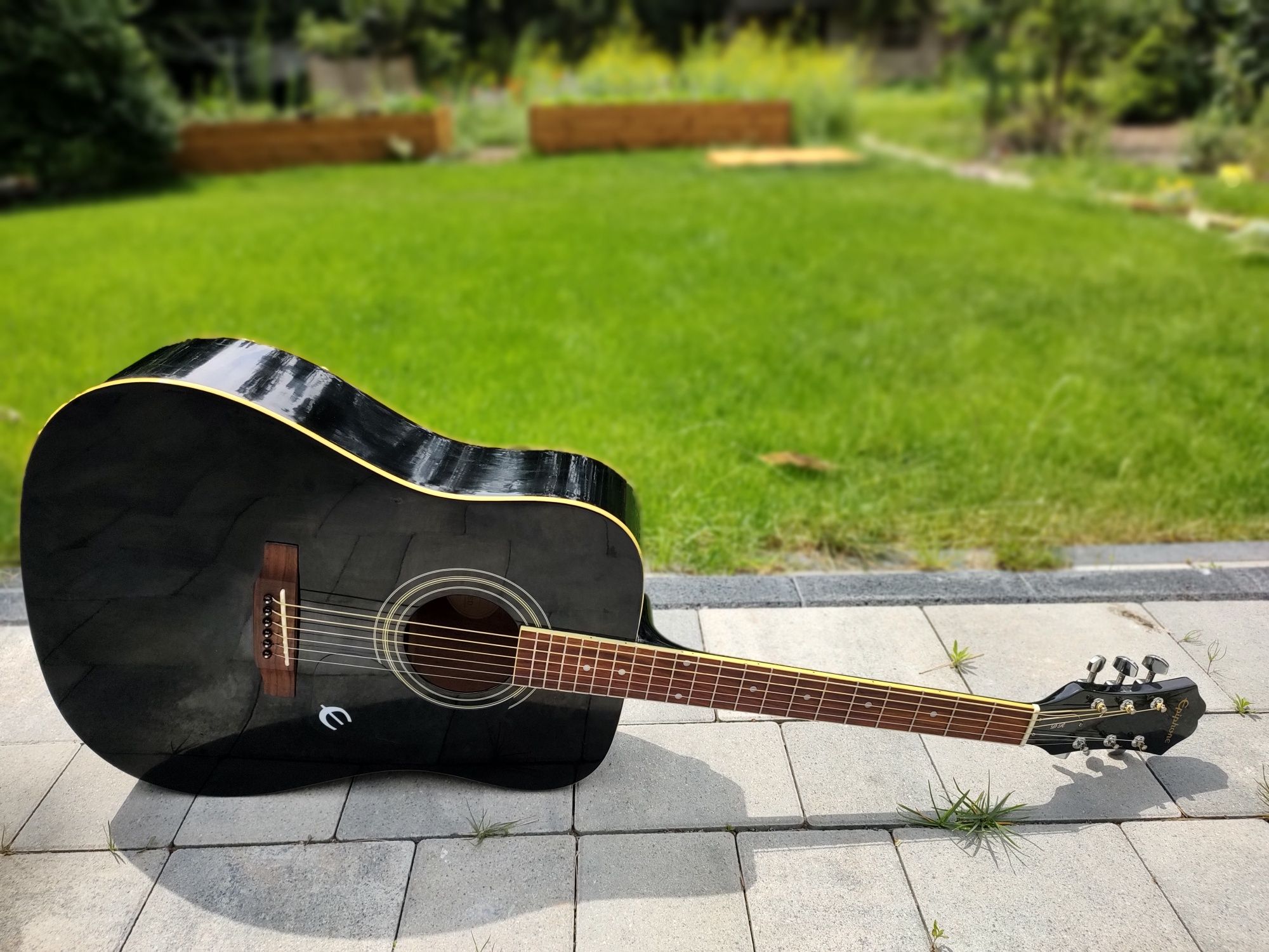 Epiphone DR-100 EB gitara akustyczna Piękna !!  High Gloss Black  //