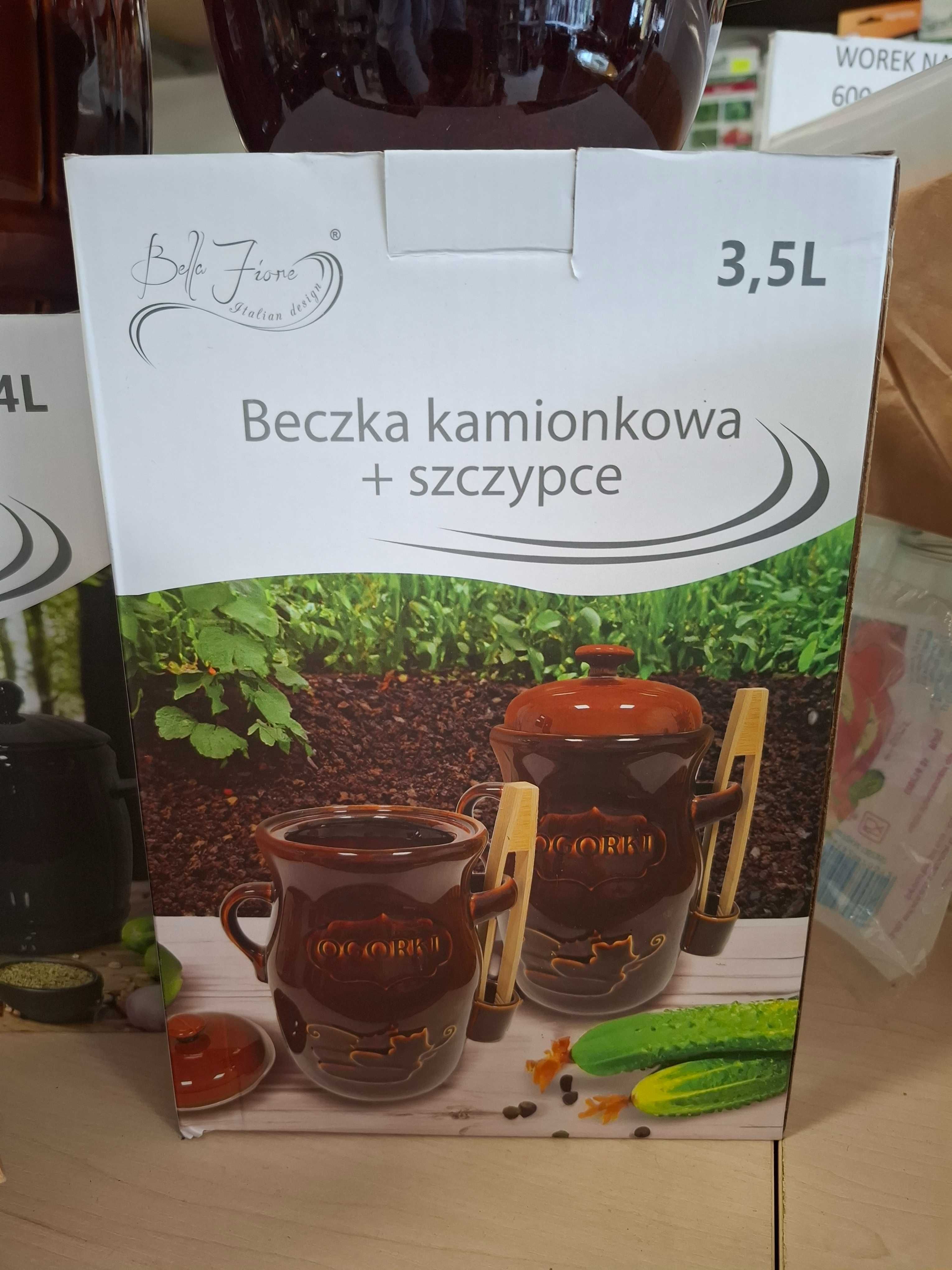 Kamionka - beczka z pokrywką + szczypce 3,5l