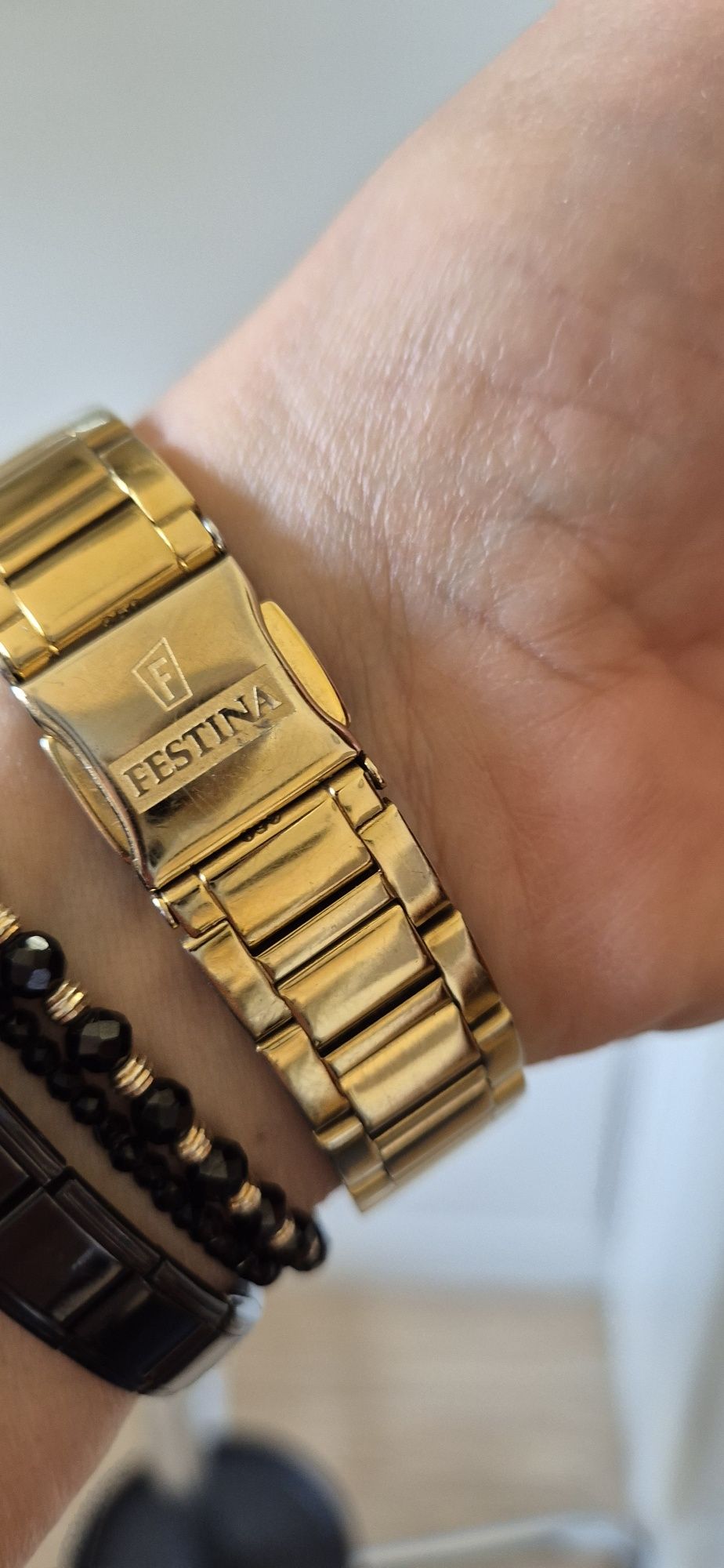 Złoty zegarek Festina