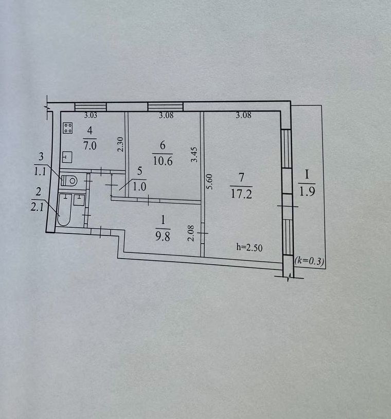 Гарна 2-кімнатна кв у центрі Бабурки!24999$