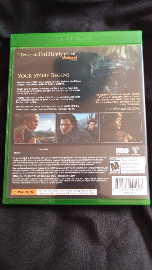 Games of thrones Gra o tron Xbox one