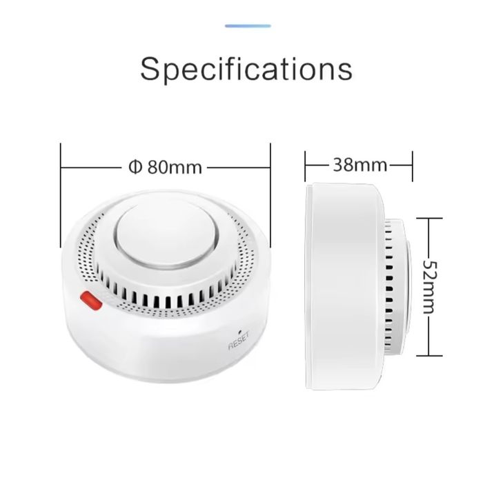 Tuya wifi detector fumo incêndio