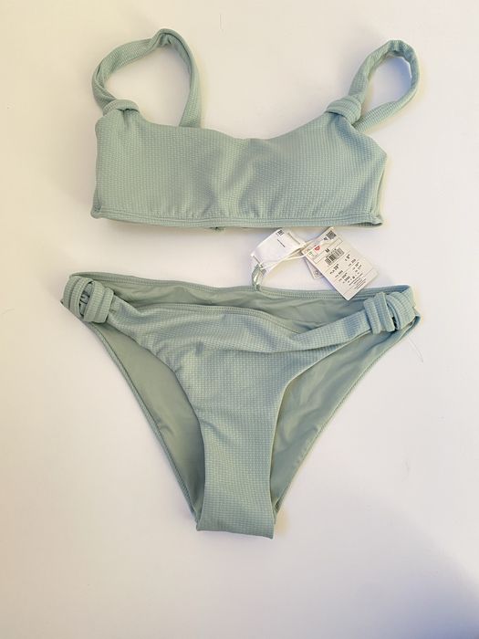 Dwuczęściowy strój kąpielowy, bikini miętowy/turkusowy rozmiar S/M