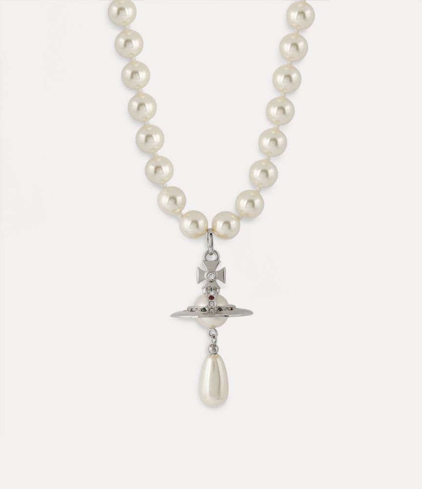 Vivienne Westwood Pearl Saturn Necklace подвеска бусы намисто підвіска