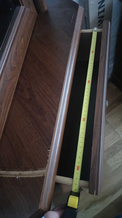 Witryna narożna brązowa 206 cm