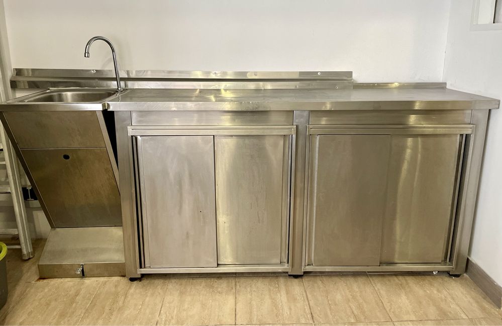 Movel bancada  mais lavatorio em inox