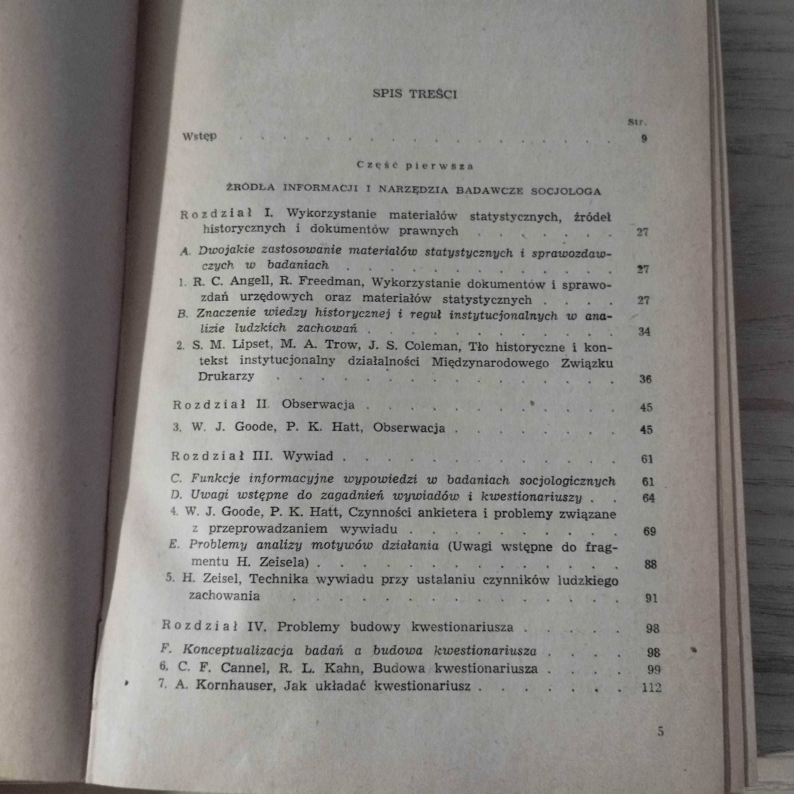 Metody badań socjologicznych Stefan Nowak Wydanie 1 1965