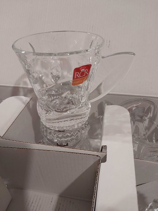 Filiżanki kryształowe 6 sztuk RCR Laurus