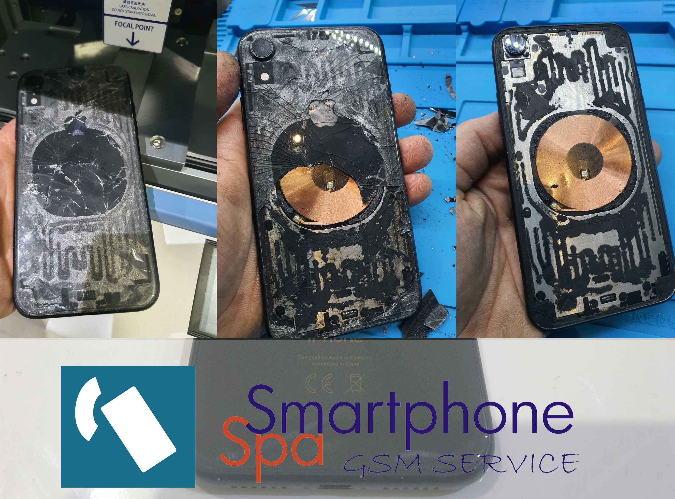 Wymiana  szybki klapki iPhone 8   X XS XS Max 11 12 13 Pro Max Laser