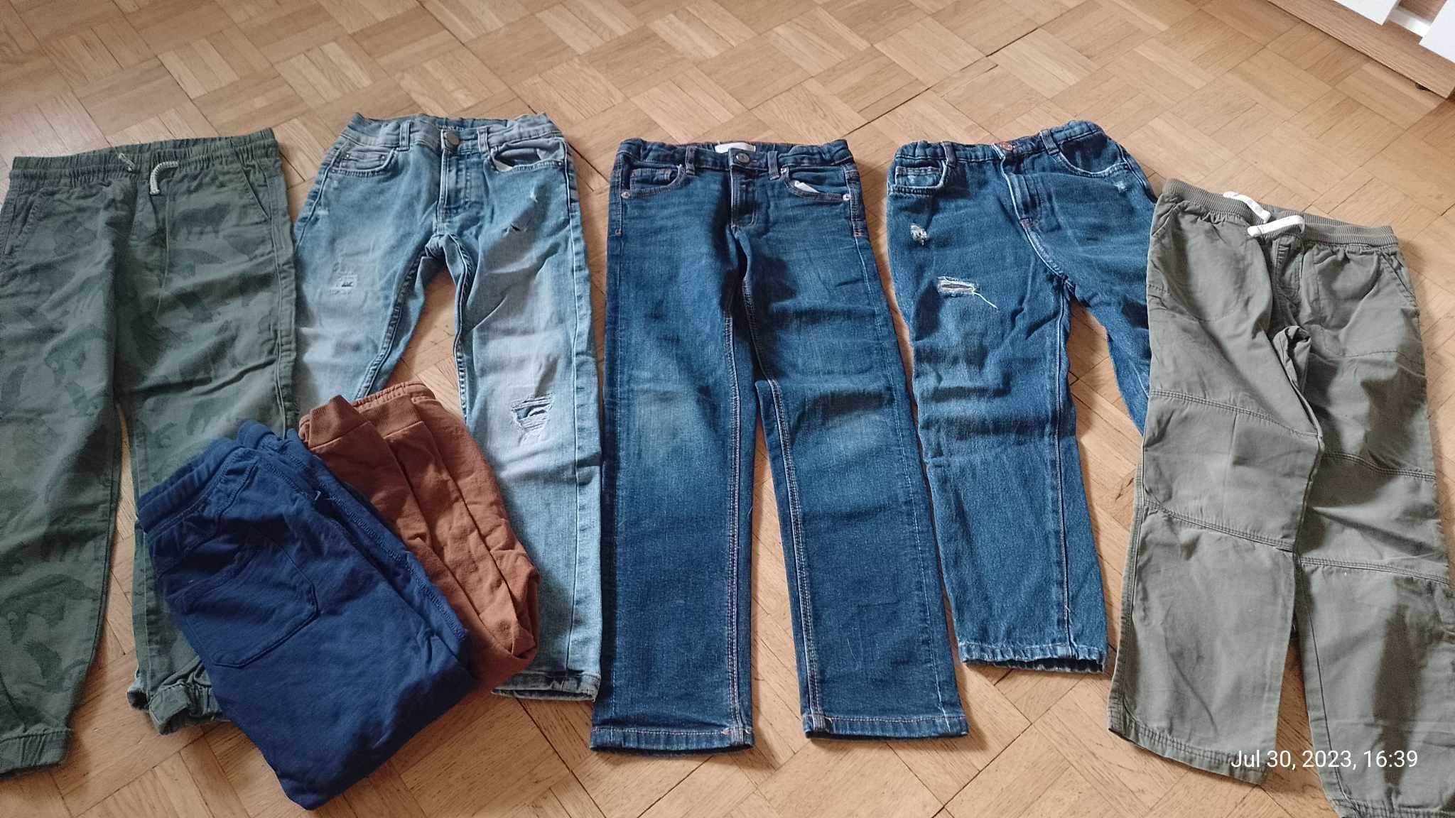 Jeansy rozmiar 128 Zara Mango H&M 5 szt