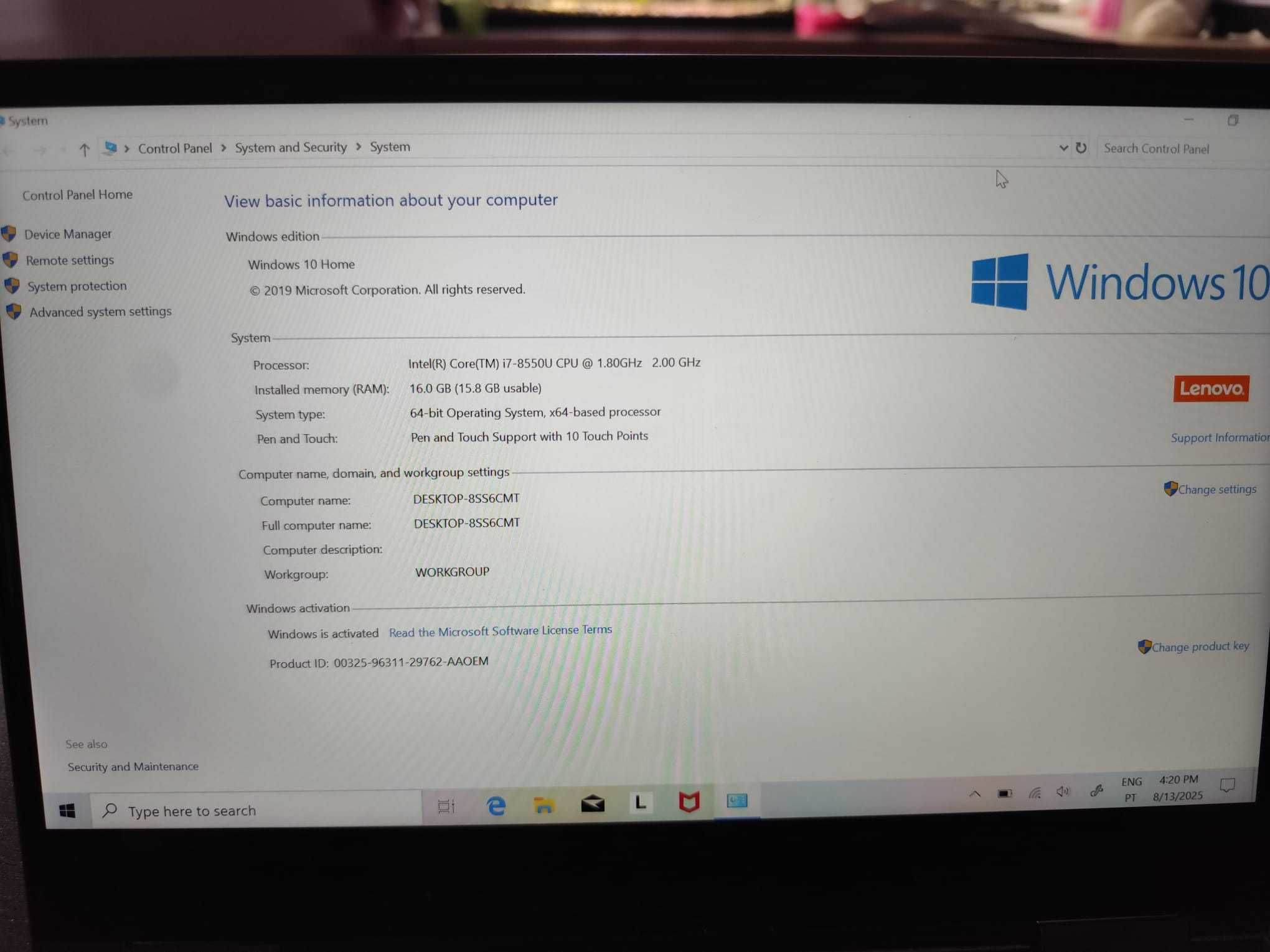 Lenovo YOGA 730 i7 13'' + Digital Pen