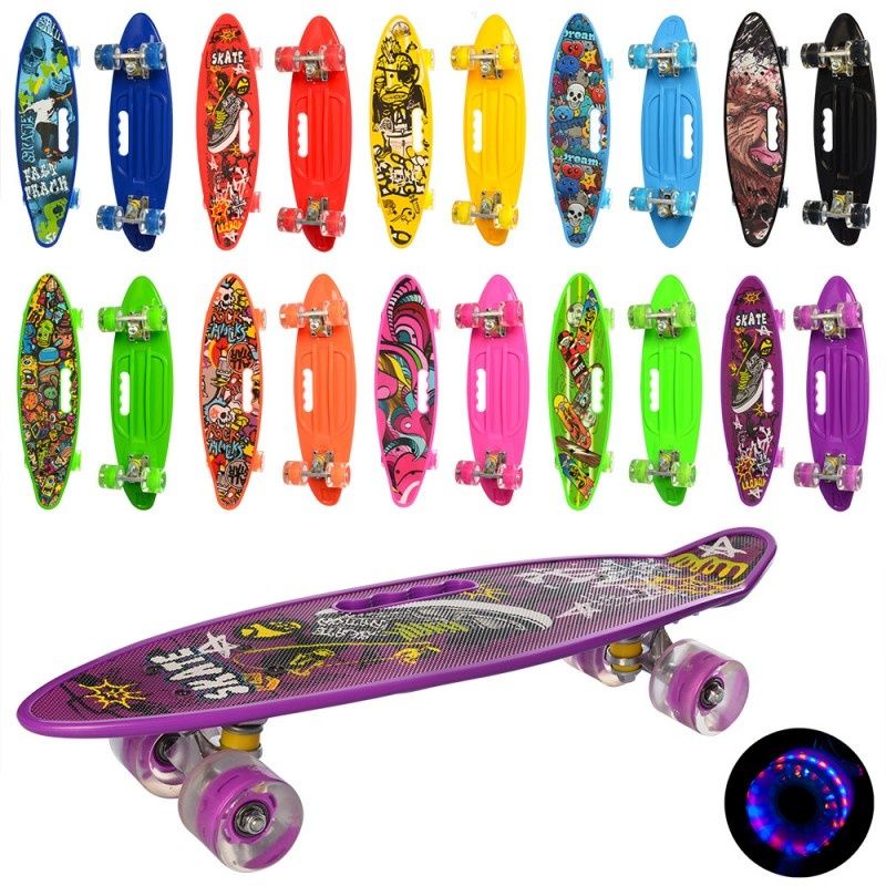 Скейт  Penny Board LED пенни борд 57-15 см