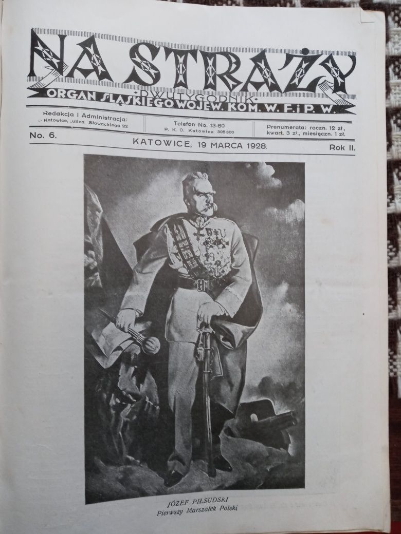 Czasopismo Na Straży rocznik 1928 styczeń  listopad numery 1-21 UNIKAT