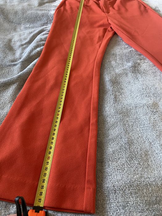 Materiałowe spodnie z szerokimi nogawkami, rozm. L