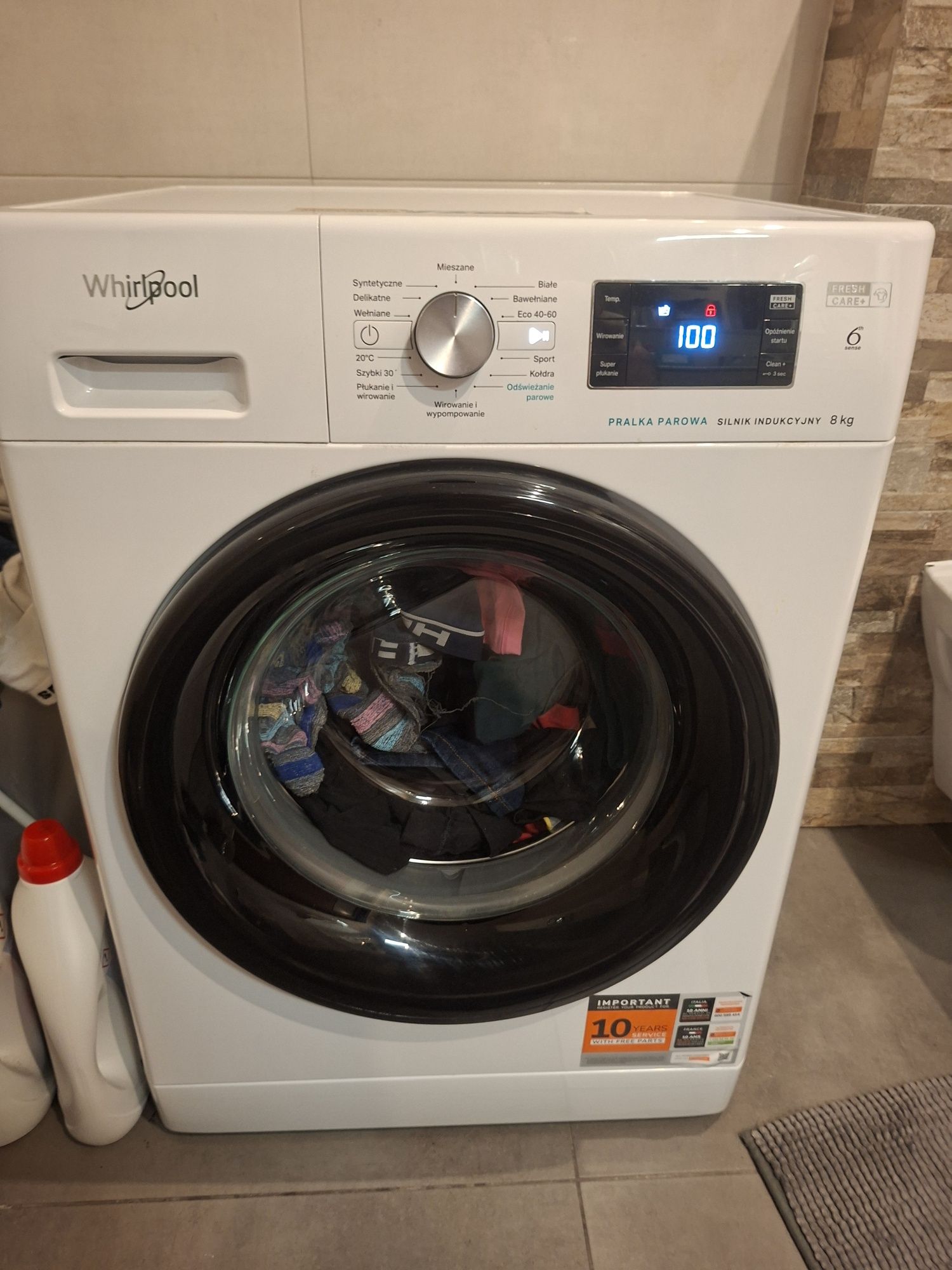 Pralka Whirlpool FFB8258BVPL 8kg Parowa
