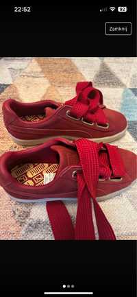 Czerwone damskie sneakersy buty sportowe Puma. 37,5 nowe