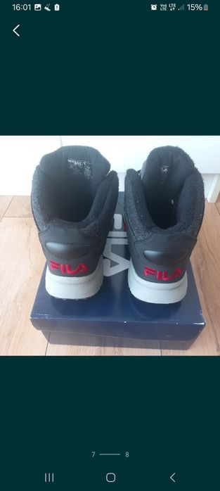 Buty FILA czarne zimowe kozaki na zimę dla chłopca rozmiar 40