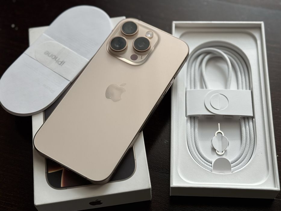 iPhone 16 Pro 256Gb Desert 1 цикл, MDM, Гарантия до августа