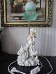 Art Deco lampa figuralna alabaster