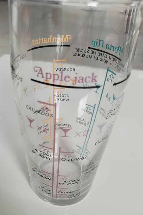 Szklanka z miarką do drinków Gin fizz Manhattan Apple Jack Porto Flip