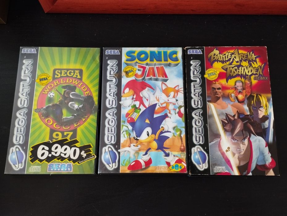 4  jogos Sega Saturn + extra