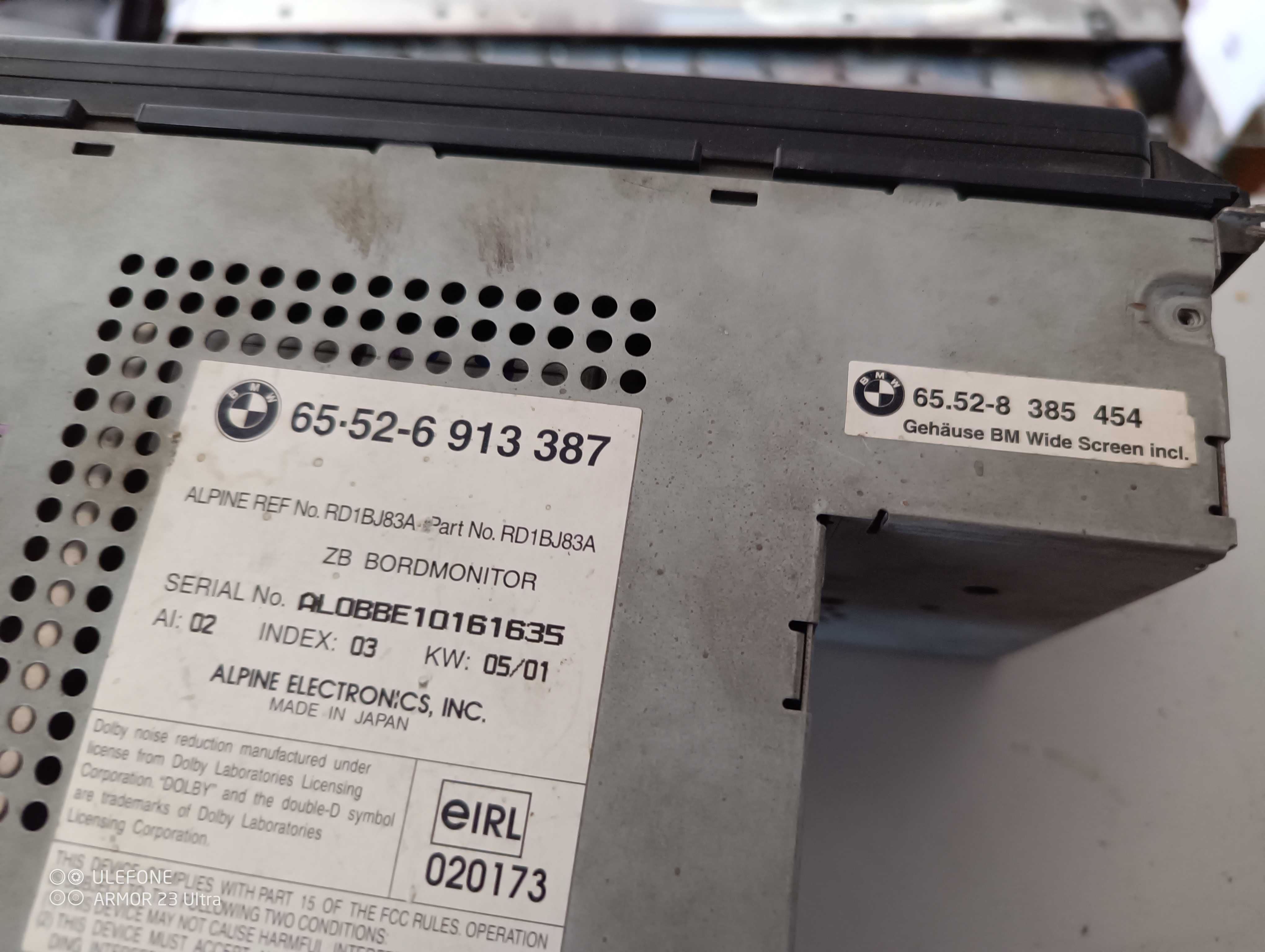 BMW E39 Монітор 16:9 Штатна Магнітола Екран Телевізор на е39