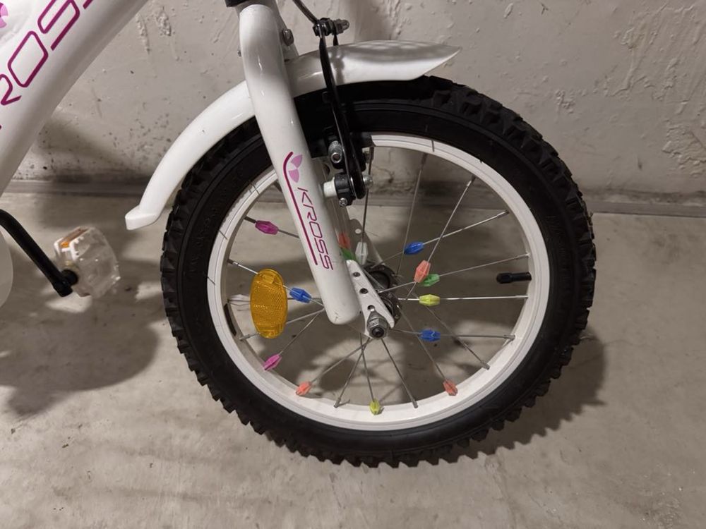 Kross Lilly rower dziewczęcy 16” plus boczne kółka i uchwyt