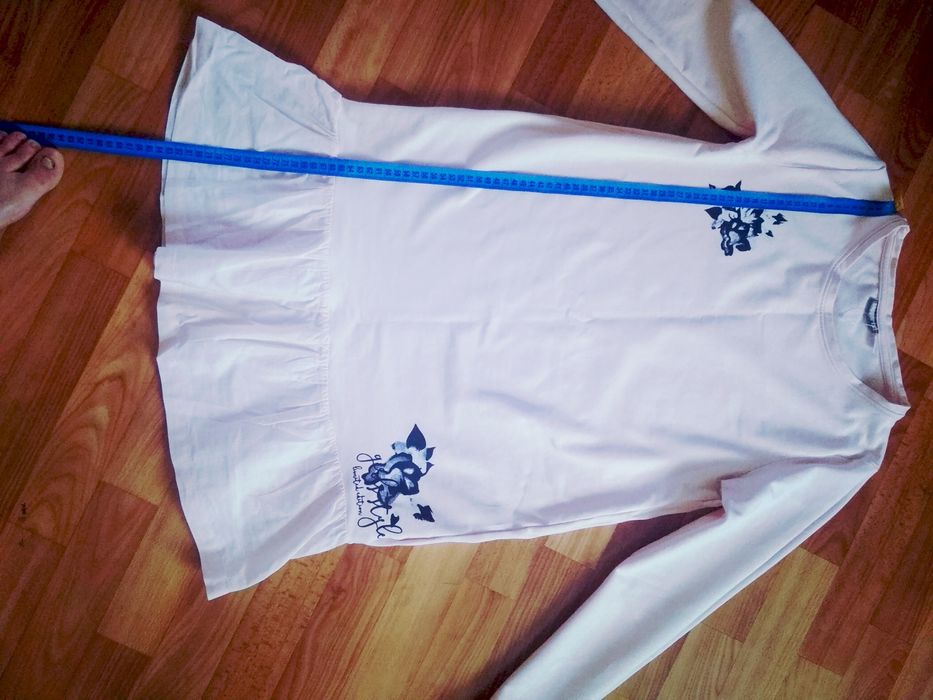 Платье, туника, коктейльное, с рукавом для вечерних прогулок у моря