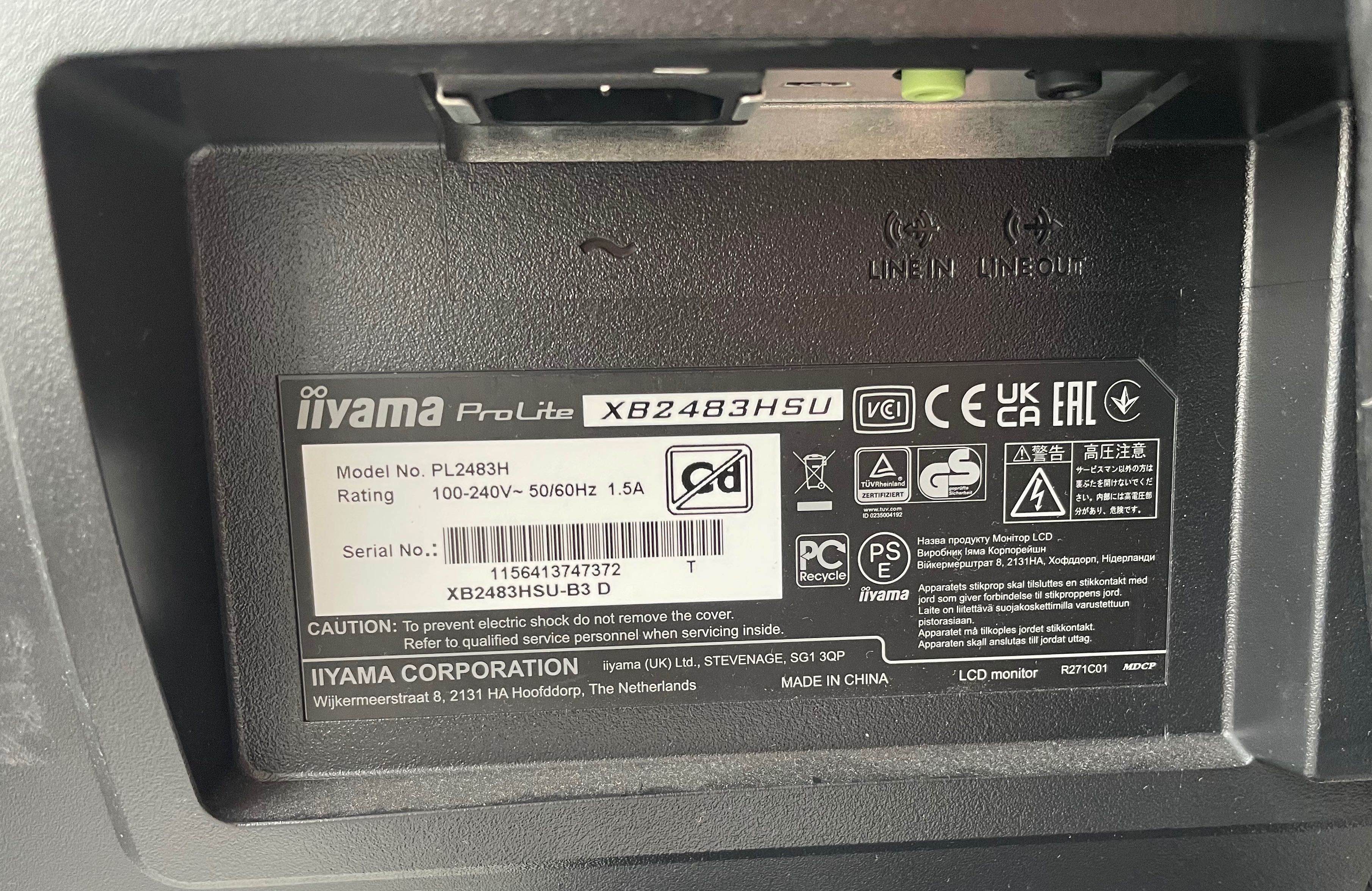 Monitor IIYAMA ProLite XB2483HSU