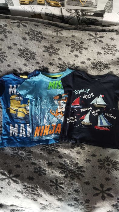 Bluzki na krótki rękaw dla chłopca rozm 98