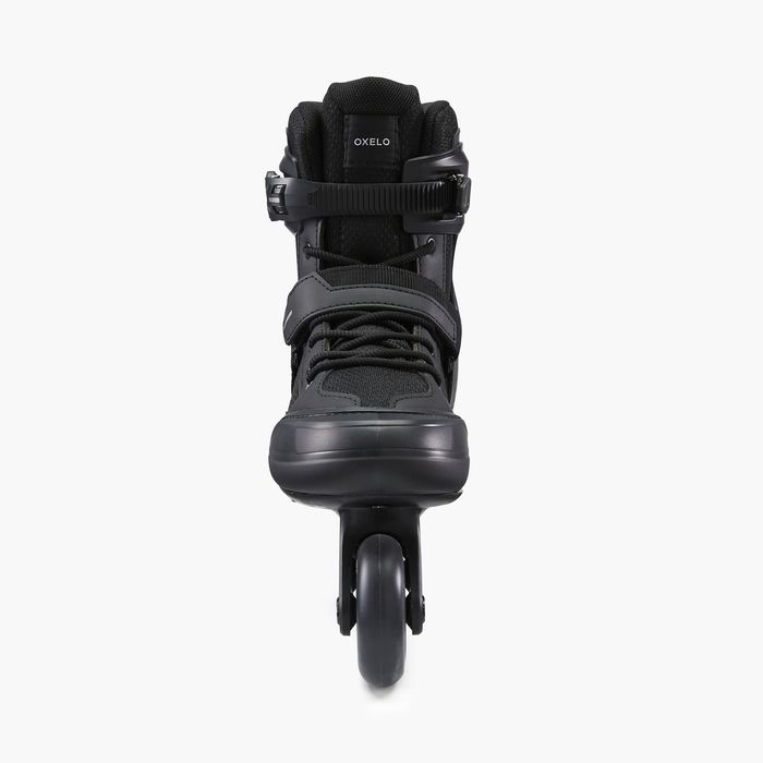 Patins em Linha Adulto FIT100 Preto/Prateado