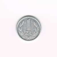 Moneta końcówki PRL - 1 zł - 1989 rok (mała złotówka)