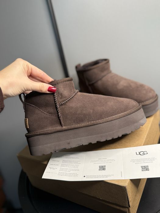 Уггі UGG Ultra Mini Brown Platform угги коричневые угг