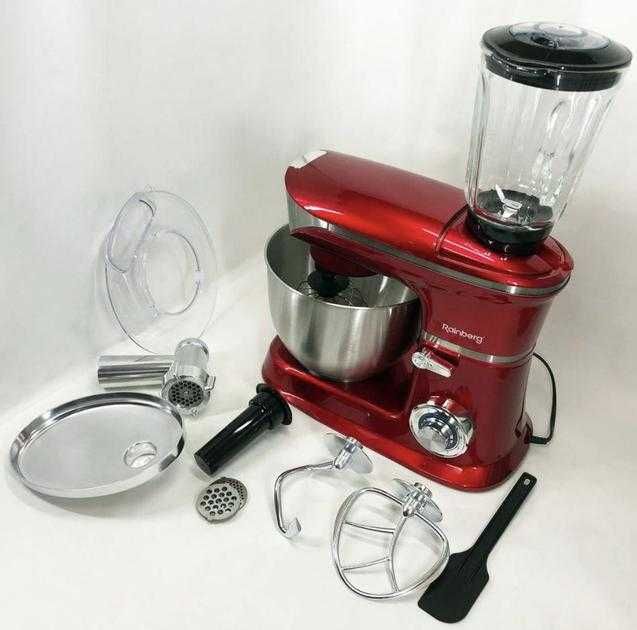 НЕМЕЦКИЙ Кухонный комбайн Rainberg RB-8080 3в1 /5.5 л/ 4200 Вт Красный