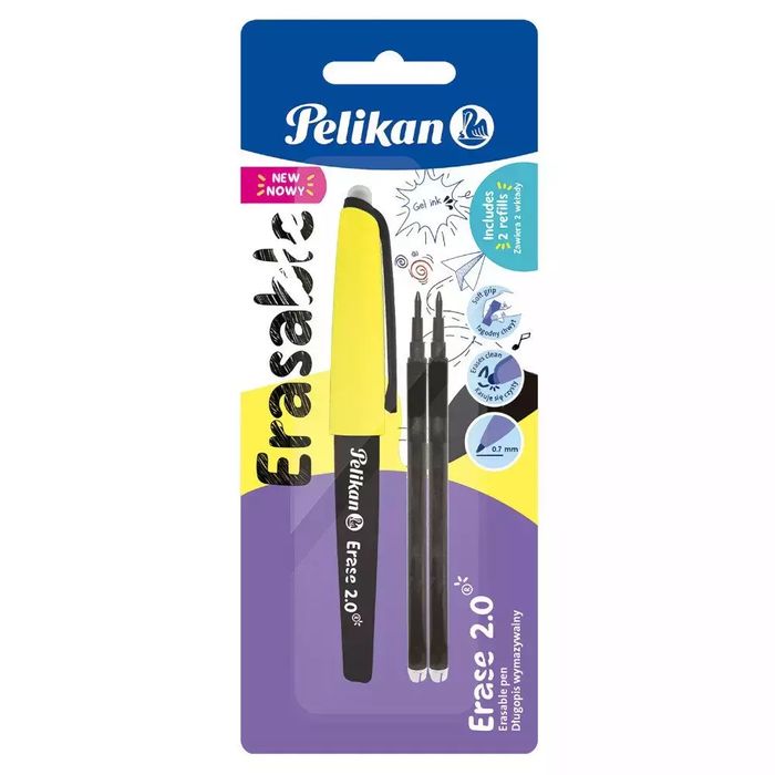 Długopis wymazywalny Erase 2.0 + wkłady, czarny. Pelikan AG