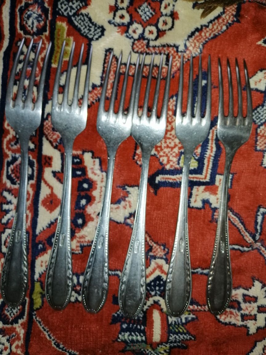 Ножи и Вилки СССР. Нержавеющая сталь. Набор 6 шт.