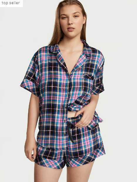 Піжама жіноча victoria's secret flannel long pajama set XS, S,M