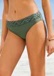 B.P.C figi bikini zielone z koronkową wstawką 44