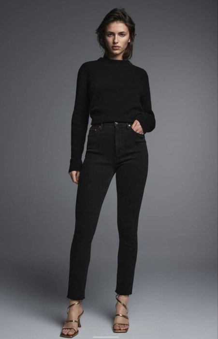 Zara джинси скіні 34 р чорні