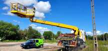 Mercedes-Benz 3344 SRT KOLEJOWY PODEST KOSZ DWUDROGOWY DWUDROŻNY Tramwaje Kolej ZWEIWEG  SCHORLING Podnośnik pojazd drogowo szynowy podest