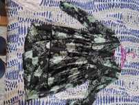 Vestido verde/preto