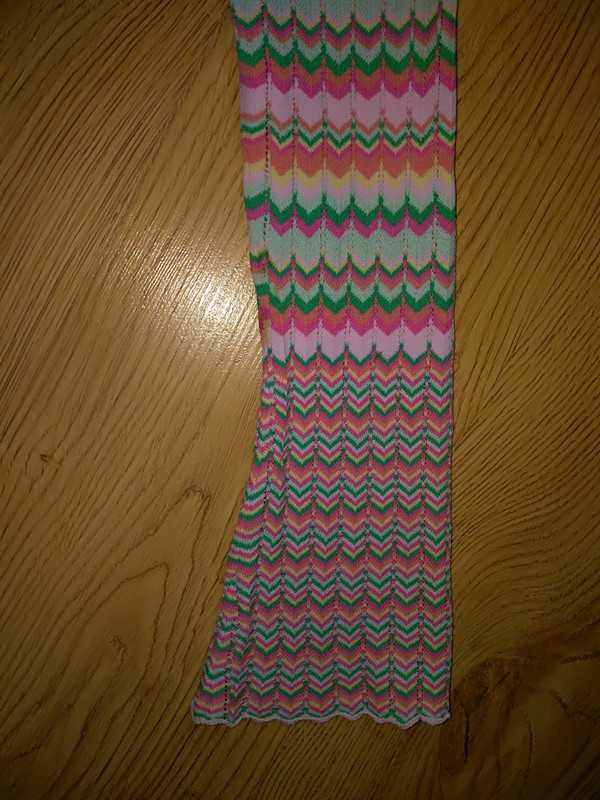 Sweter S 36 Josephine Chaus narzutka ażurowy kolorowy koronkowy
