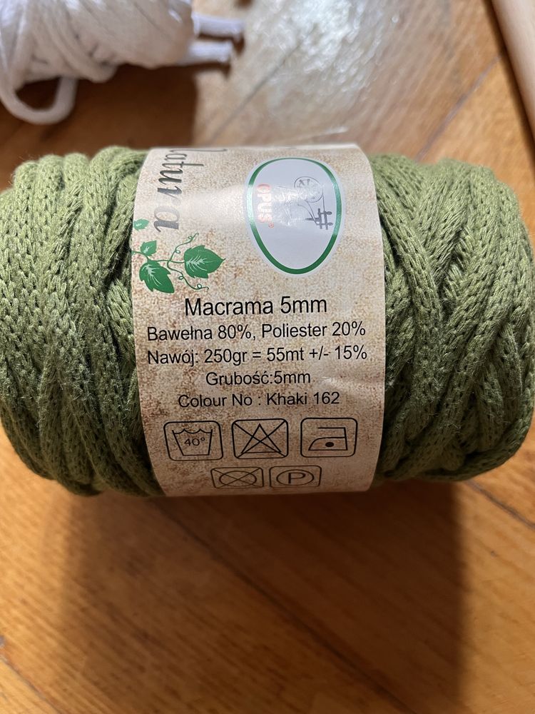 Sznurek makrama 5 mm bawełniany i gratisy