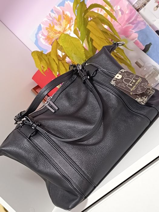 Шкіряна сумка тоуп. Велика сумка Сумка шопер