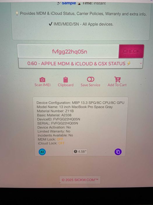 MacBook Pro 13" M1 /16GB/256GB Space Gray 2020