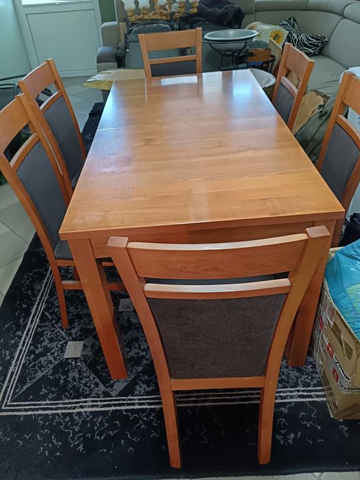 Stół do jadalni, pokoju z krzesłami dla 6 – osób