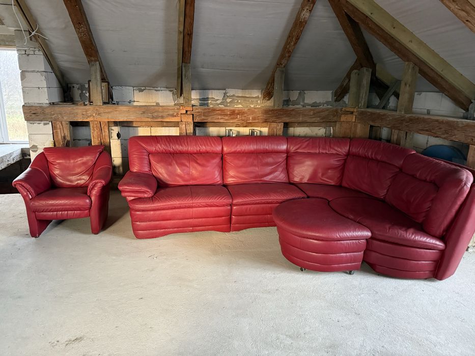 Шкіряний кутовий диван