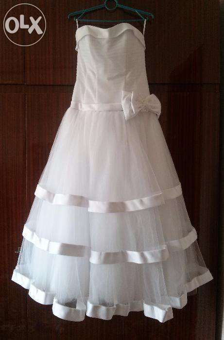 Свадебное платье с заниженной талией