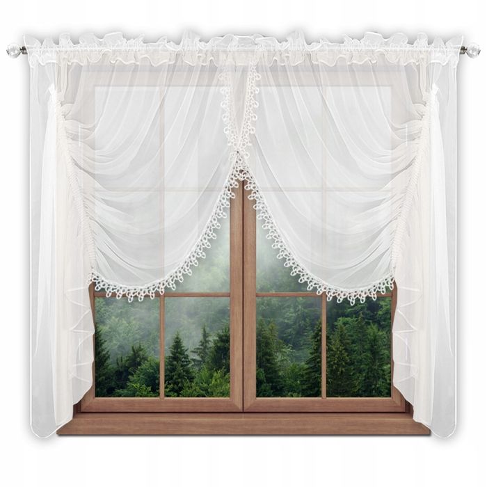 Firana Gotowa Woda 150X400 Firany Woal Gipiura