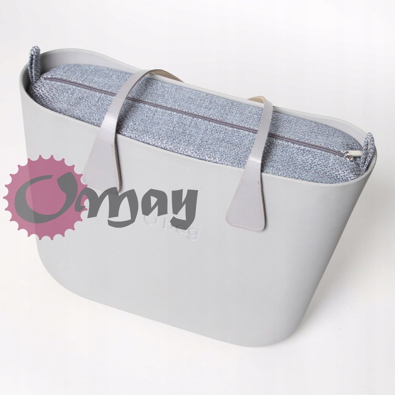 organizer OBAG STANDARD szary niebieska plecionka 2 kieszenie OMAY.PL